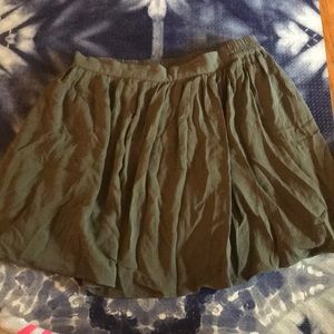 Army green skirt